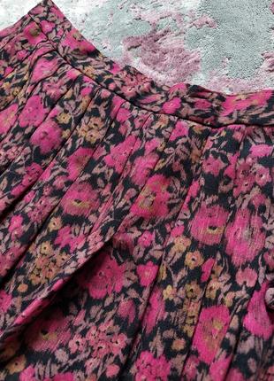 Шикарная винтажная юбка миди в складку( размер 38-40)7 фото