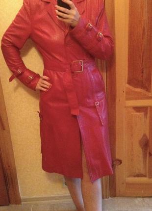 Кожаное пальто
