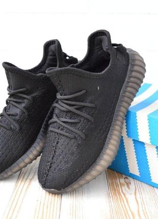 Adidas yeezy boost 350 чорні кросівки унісекс жіночі чоловічі кросовки модні мокасіни літні кеди