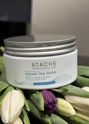 Маска для лица с зеленым чаем 30 ml atache essentielle green tea mask