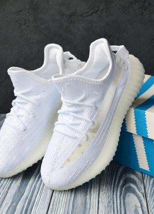 Adidas yeezy boost 350 білі кросівки унісекс чоловіч жіночі мокасини кеди