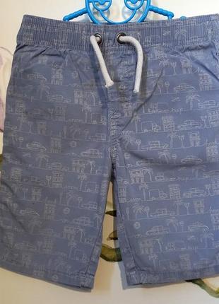 Нарядний набір для хлопчика 4-5 років 110 : джинсова сорочка і бавовняні шорти2 фото