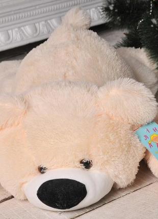 Плюшевий ведмедик умка 45 см персиковий2 фото