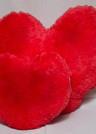 Плюшевая подушка сердце красный 22см 7trav