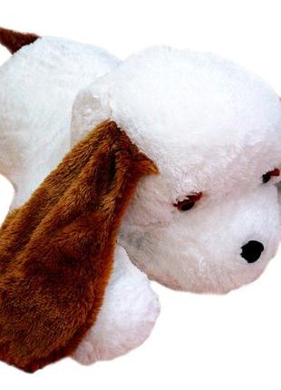 Велика плюшева собака аліна тузик 140 см білий2 фото