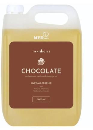 Професійна масажна олія thai oils chocolate 3000 мл. шоколад , 7trav