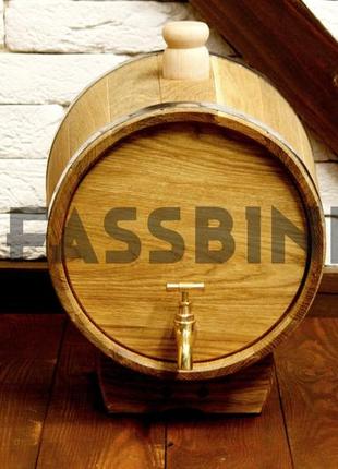 Бочка дубовая (жбан) для напитков fassbinder™ 10 литров 7trav3 фото
