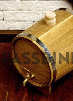 Бочка дубовая (жбан) для напитков fassbinder™ 10 литров 7trav6 фото