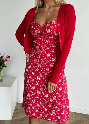 Женский деловой стильный классный классический удобный модный трендовый костюм модная юбка юбка и топ топик зеленый красный9 фото