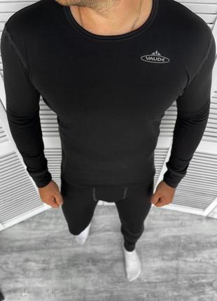 Военное зимнее термобелье vaude черное всу тактическое мужское нательное армейское термобелье (db-11614)