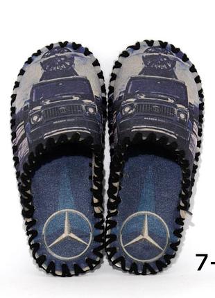 Мужские фетровые тапочки "mercedes-benz" (мерседес-бенц), ручной работы, р. 40-45, фетр, осень/зима/весна