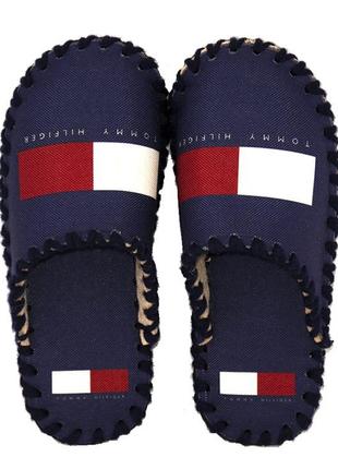 Мужские фетровые тапочки ручной работы «tommy hilfiger» тапки томми хилфигер размер 40-45, 26-29 см (vd-022б)