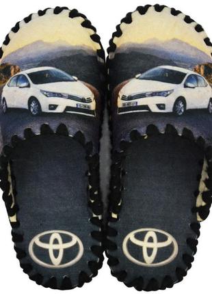Мужские фетровые тапочки "toyota" (тойота), ручной работы, размеры 40-45, осень/зима/весна (vd-653)