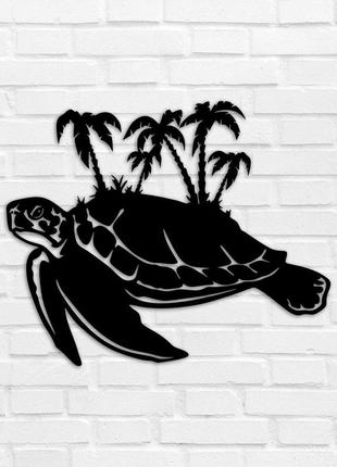 Дерев'яне панно черепаха 37x45 см