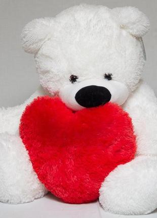 М'яка іграшка ведмідь бублик аліна 140 см з серцем 50см