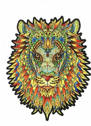 Уникальный деревянный фигурный пазл «бравый лев», the lion king a3 (se-139-29)