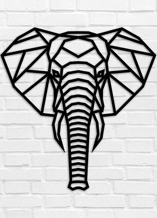 Деревянное панно слон 37x38 см