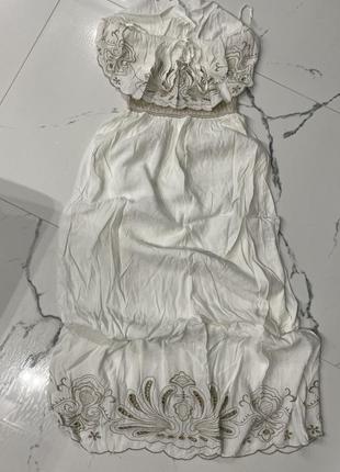 Сарафан в підлогу з вишивкою