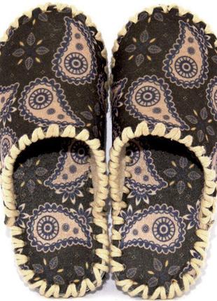 Жіночі фетрові тапочки візерунок, жіночий, 36/37, 23 см, фетр, осінь/зима/весна