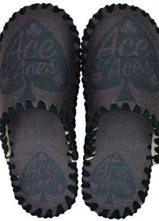 Мужские фетровые тапочки "ace of aces", р. 40-45, 26-29 см, фетр, осень/зима/весна