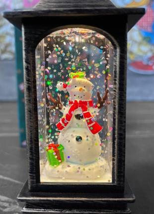 Новорічний світильник сніговик різдвяний нічник дитячий бездротовий декоративний ліхтар (db-12807)