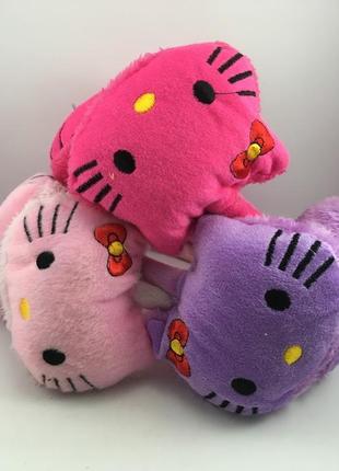 Хутряні навушники hello кitty