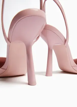 Розовые туфли слингбеки с открытой пяткой bershka4 фото
