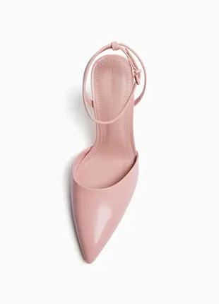 Розовые туфли слингбеки с открытой пяткой bershka3 фото