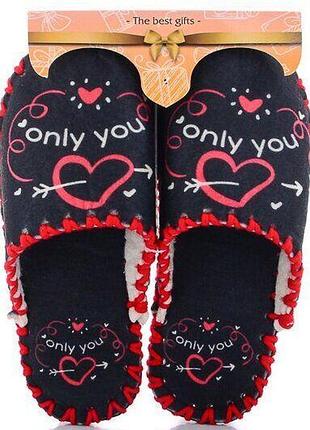 Жіночі фетрові тапочки "only you", р. 36/37, 23 см, фетр, осінь/зима/весна