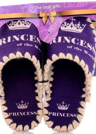 Дитячі фетрові тапочки "princess of the world", для дівчинки, 30/31, 18,5 см, фетр, осінь/зима/весна