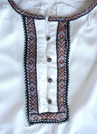 Вышиванка этно бохо стиль блуза с вышивкой этническая рубашка сорочка5 фото