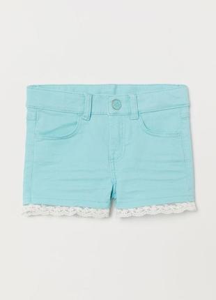 Шортики дівчинці з гіпюрової вставкою 4/5 років від h&m