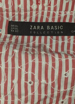 Сорочка zara в смужку з воланами блузка футболка2 фото