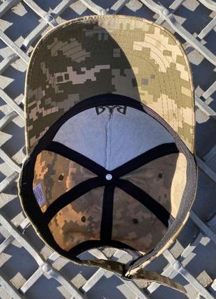 Тактическая кепка пиксель всу, бейсболка пиксель с трезубцем, летняя армейская кепка регулируемая4 фото