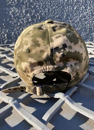 Тактическая кепка пиксель всу, бейсболка пиксель с трезубцем, летняя армейская кепка регулируемая3 фото