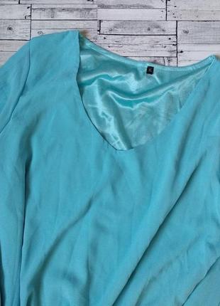 Блузка блуза туніка жіноча блакитна вільна7 фото