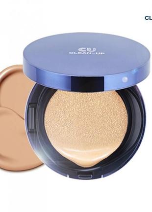 Інноваційний кушон зі змінним блоком cuskin clean-up skinfit cushionpact spf50+/pa+++ 21 тон, 30гр
