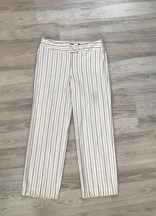 Стильные прямые брюки в полоску