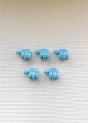 Крючки силиконовые клейкие многофункциональные голубого цвета (5 шт)3 фото