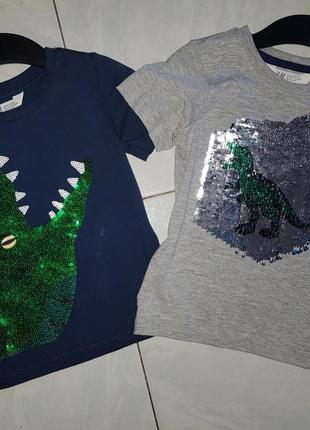 Стильна футболка з паетками h&m