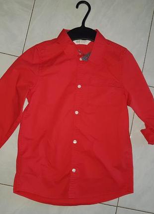 Супер стильна яскрава червона сорочка , рубашка h&m