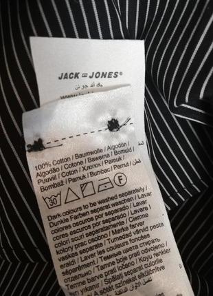 Фирменная шикарная рубашка в полоску jack & jones 100% коттон6 фото