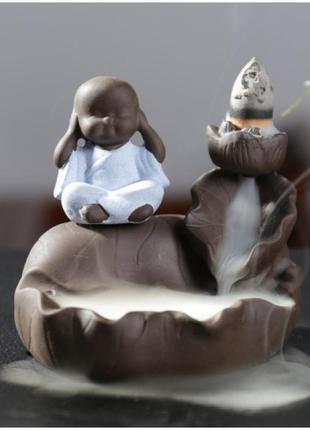 Підставка "рідкий дим" кераміка "лист лотоса нічого не чую»