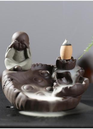 Підставка "рідкий дим" кераміка "на лотосі нічого не бачу"