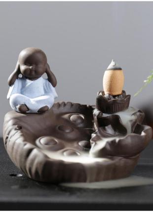 Підставка "рідкий дим" кераміка "на лотосі нічого не чую"