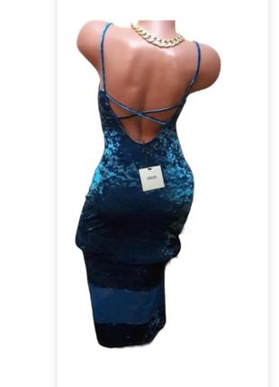 Шикарне плаття цікавий дизайн велюр s-m