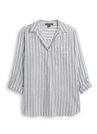 Хлопковая полосатая блуза блузка в полоску новая с биркой