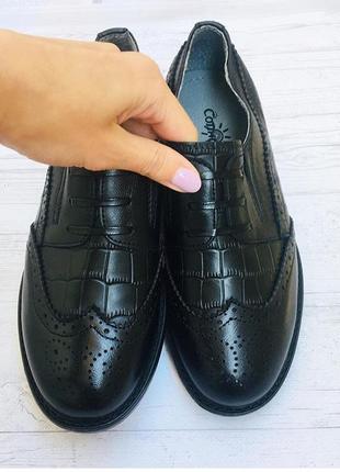 Полностью кожаные туфли оксфорды