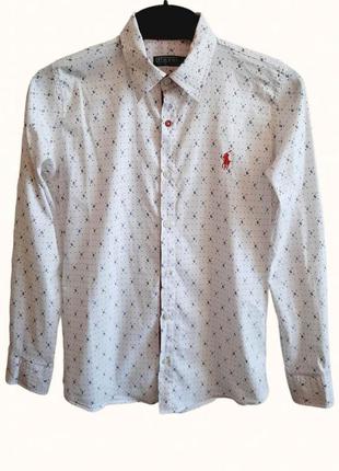 Хлопковая рубашка polo ralph lauren1 фото