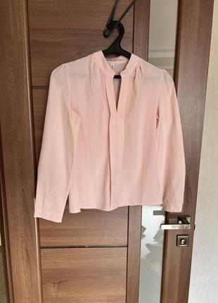 Стильная зефирная блузка рубашка размер s-m